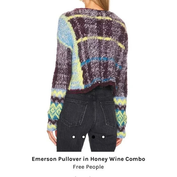 Free Peopled Cropped Oversized Emerson Sweater  NWT - Picture 8 of 13
